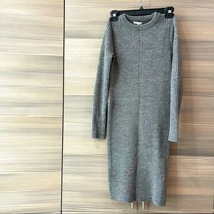 Oak+Fort Gray midi Sweater Dress